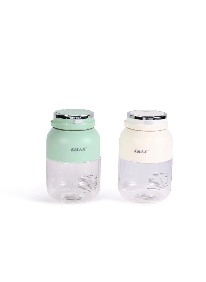Kolax Portable USB Rechargeable Juicer - 6-Blade Personal Smoothie Blender & Shake Mixer - 400ml BPA-Free Travel Bottle - Compact Wireless Blender for Gym, Office & Travel - Image 1